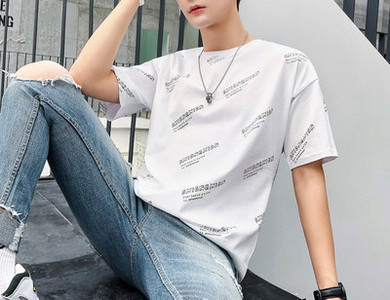 Tricou barbatesc model nou cu maneci scurte si decolteu rotund - mai multe culori