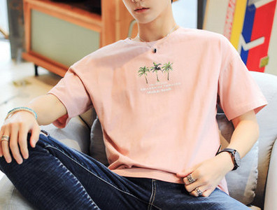 Tricou barbatesc model nou cu maneci scurte si decolteu rotund - mai multe culori