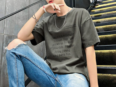 Tricou barbatesc model nou cu maneci scurte si decolteu rotund - mai multe culori