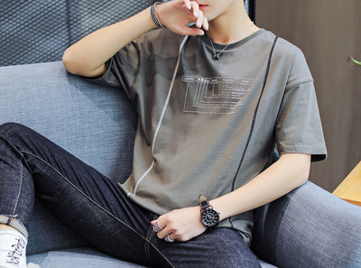 Tricou barbatesc model nou cu maneci scurte si decolteu rotund - mai multe culori