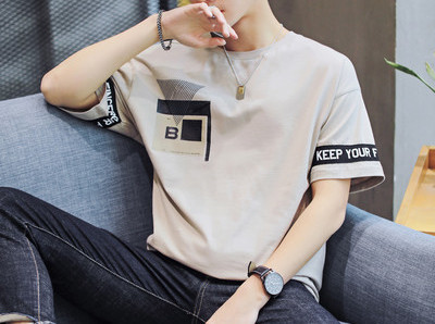 Tricou barbatesc model nou cu maneci scurte si decolteu rotund - mai multe culori