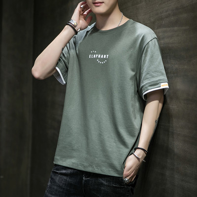 Tricou bărbătesc cu decolteu oval și inscripție - mai multe modele