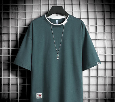 Tricou modern pentru bărbați cu decolteu rotund și mâneci 3/4