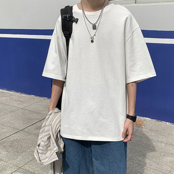 Tricou uni monocolor cu maneci 3/4