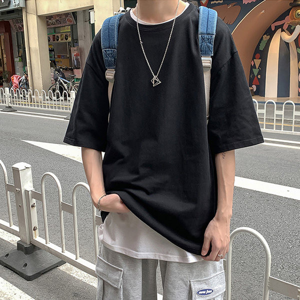 Tricou uni monocolor cu maneci 3/4