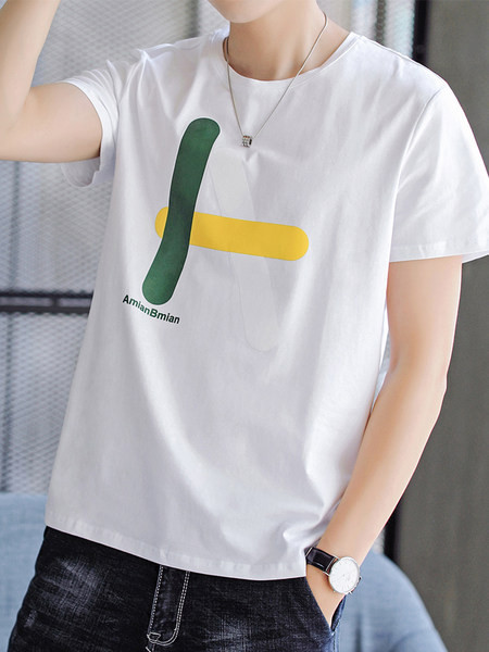 Tricou casual cu decolteu oval si maneci scurte - mai multe culori