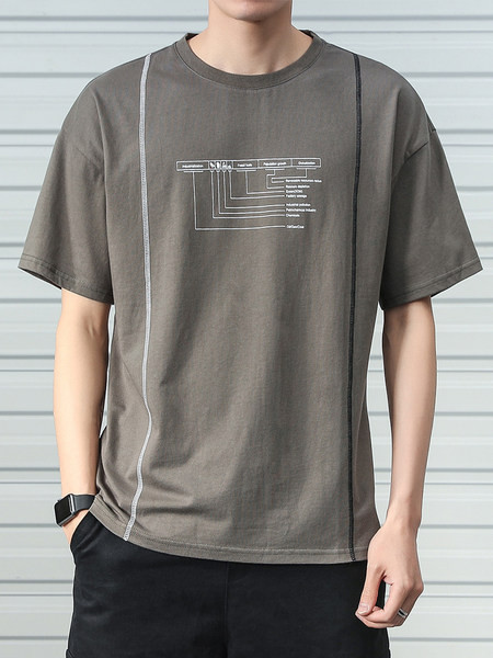 Tricou casual cu decolteu oval si maneci scurte - mai multe culori