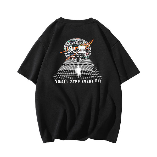 Tricou lat de vară cu aplicație pe spate