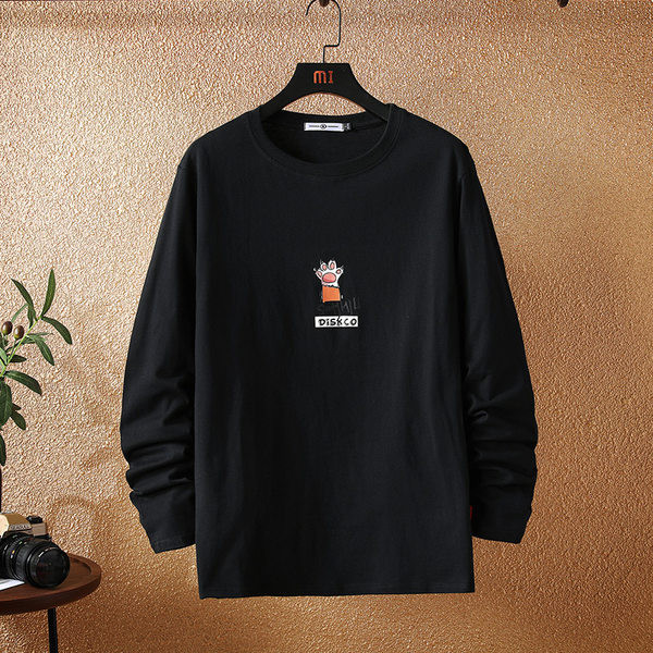 Bluza barbatesta cu broderie si decolteu O