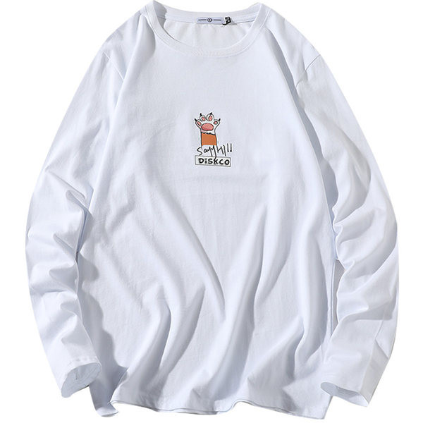 Bluza barbatesta cu broderie si decolteu O