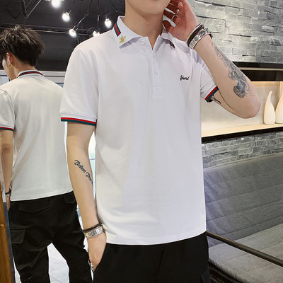 Ανδρικό μπλουζάκι με κλασικό κολάρο και κέντημα - διάφορα μοντέλα