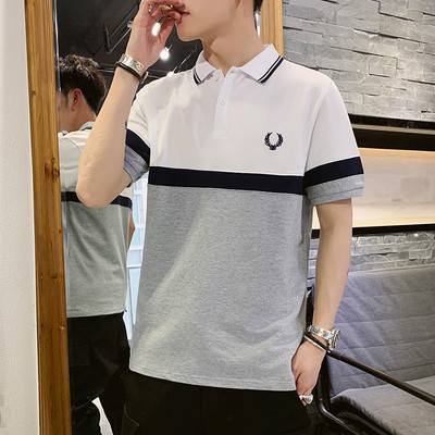 Ανδρικό μπλουζάκι με κλασικό κολάρο και κέντημα - διάφορα μοντέλα