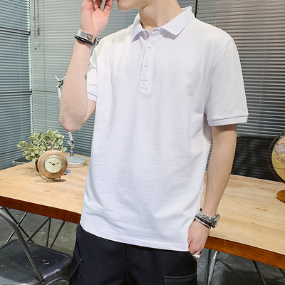 Ανδρικό μπλουζάκι με κλασικό κολάρο και κέντημα - διάφορα μοντέλα