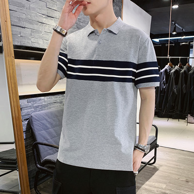 Ανδρικό μπλουζάκι με κλασικό κολάρο και κέντημα - διάφορα μοντέλα