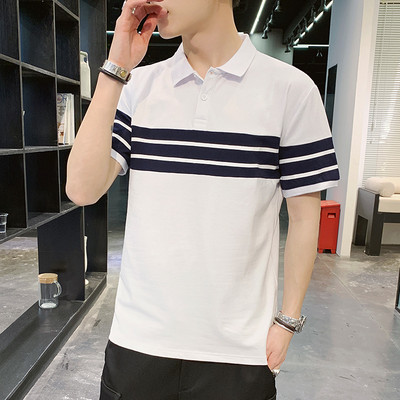 Ανδρικό μπλουζάκι με κλασικό κολάρο και κέντημα - διάφορα μοντέλα