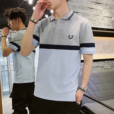 Ανδρικό μπλουζάκι με κλασικό κολάρο και κέντημα - διάφορα μοντέλα