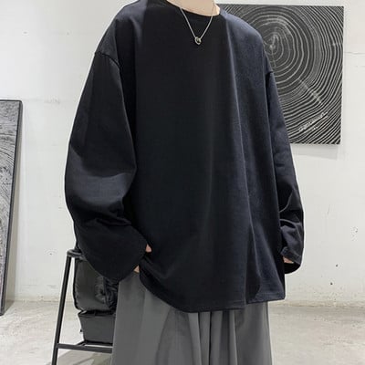 Bluză lată pentru bărbați cu mâneci lungi