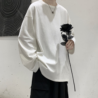 Bluză lată pentru bărbați cu mâneci lungi