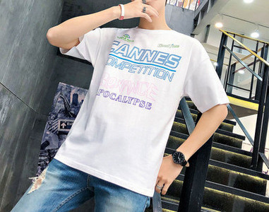 Bluză casual pentru bărbați, cu decolteu rotund și mâneci scurte