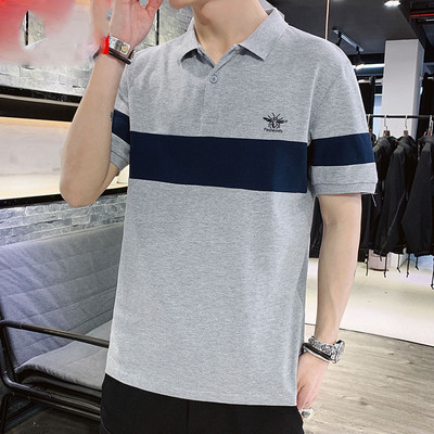 Ανδρικό μπλουζάκι με κλασικό κολάρο και κοντά μανίκια