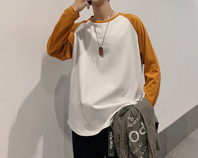 Tricou modern barbatesc cu decolteu oval - patru culori