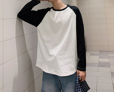 Tricou modern barbatesc cu decolteu oval - patru culori