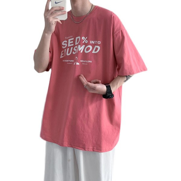 Tricou barbatesc model larg cu inscriptii