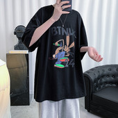 Tricou lat de vară cu aplicație colorată