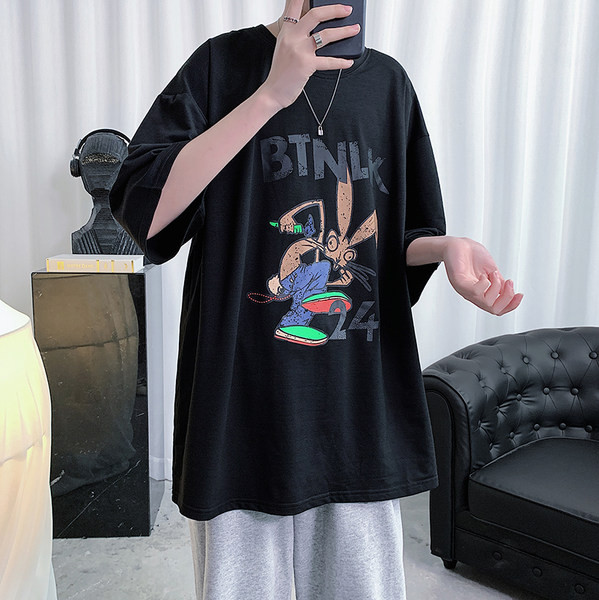 Tricou lat de vară cu aplicație colorată