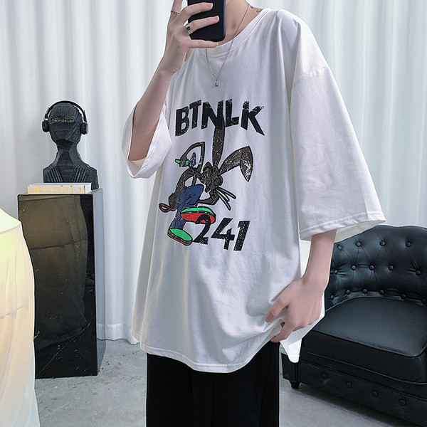 Tricou lat de vară cu aplicație colorată