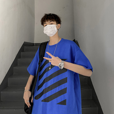 Ανδρικό μπλουζάκι με κοντά μανίκια και οβάλ λαιμόκοψη σε τέσσερα χρώματα