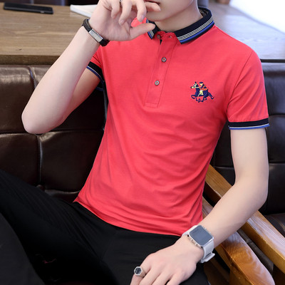 Bluza barbati model nou cu broderie si guler clasic - mai multe culori