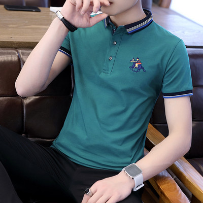 Bluza barbati model nou cu broderie si guler clasic - mai multe culori