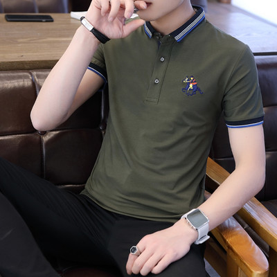 Bluza barbati model nou cu broderie si guler clasic - mai multe culori