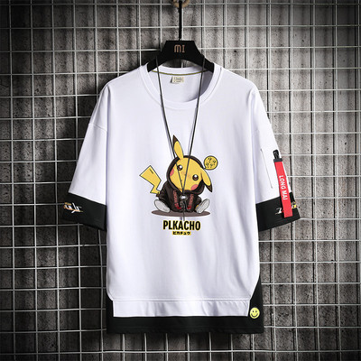 Casual ανδρικό μπλουζάκι με στρογγυλή λαιμόκοψη και κοντά μανίκια - διάφορα χρώματα