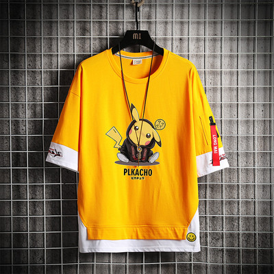 Casual ανδρικό μπλουζάκι με στρογγυλή λαιμόκοψη και κοντά μανίκια - διάφορα χρώματα