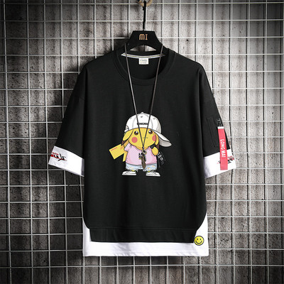 Casual ανδρικό μπλουζάκι με στρογγυλή λαιμόκοψη και κοντά μανίκια - διάφορα χρώματα