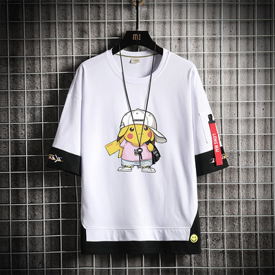 Casual ανδρικό μπλουζάκι με στρογγυλή λαιμόκοψη και κοντά μανίκια - διάφορα χρώματα