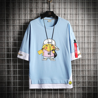 Casual ανδρικό μπλουζάκι με στρογγυλή λαιμόκοψη και κοντά μανίκια - διάφορα χρώματα