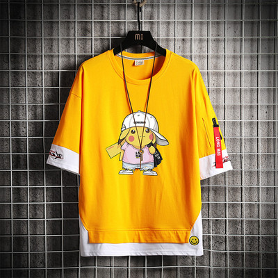 Casual ανδρικό μπλουζάκι με στρογγυλή λαιμόκοψη και κοντά μανίκια - διάφορα χρώματα