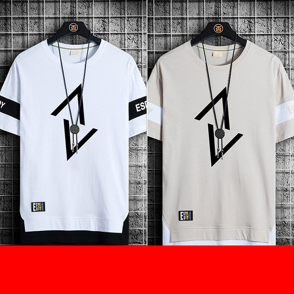 Casual ανδρικό μπλουζάκι με στρογγυλή λαιμόκοψη και κοντά μανίκια - διάφορα χρώματα