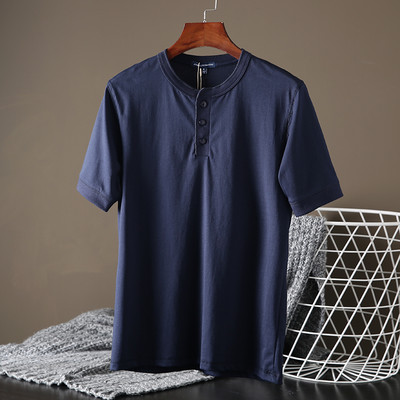 Tricou pentru bărbați cu mâneci scurte și nasturi