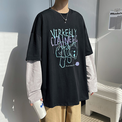 Bluza barbati casual cu aplicatie - model lat