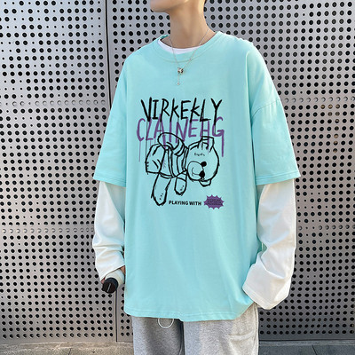 Bluza barbati casual cu aplicatie - model lat