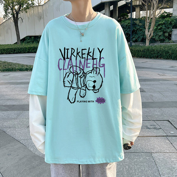 Bluza barbati casual cu aplicatie - model lat