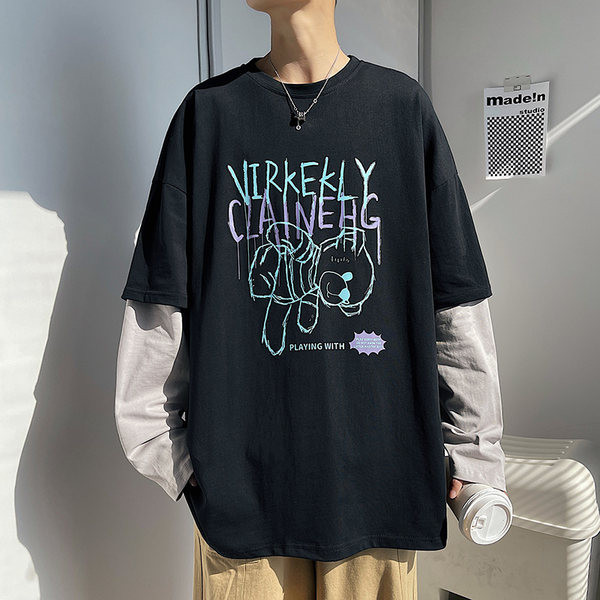 Bluza barbati casual cu aplicatie - model lat