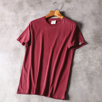 Tricou casual barbatesc cu decolteu oval si maneci scurte