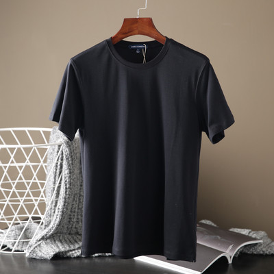 Tricou barbatesc monocolor cu decolteu rotund