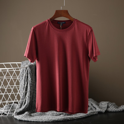 Tricou barbatesc monocolor cu decolteu rotund