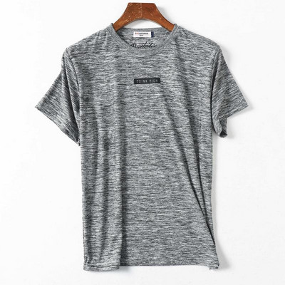 Tricou casual pentru barbati cu maneci scurte si inscriptii